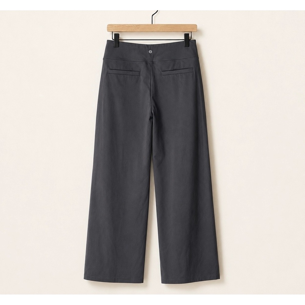 G4Free Gray Pull On Wide Leg Pants Stretch Size L 12/14 - Picture 4 of 7